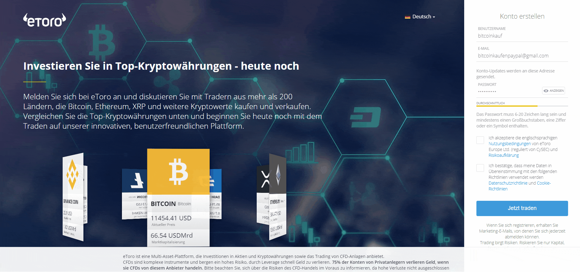 bitcoin kaufen paypal